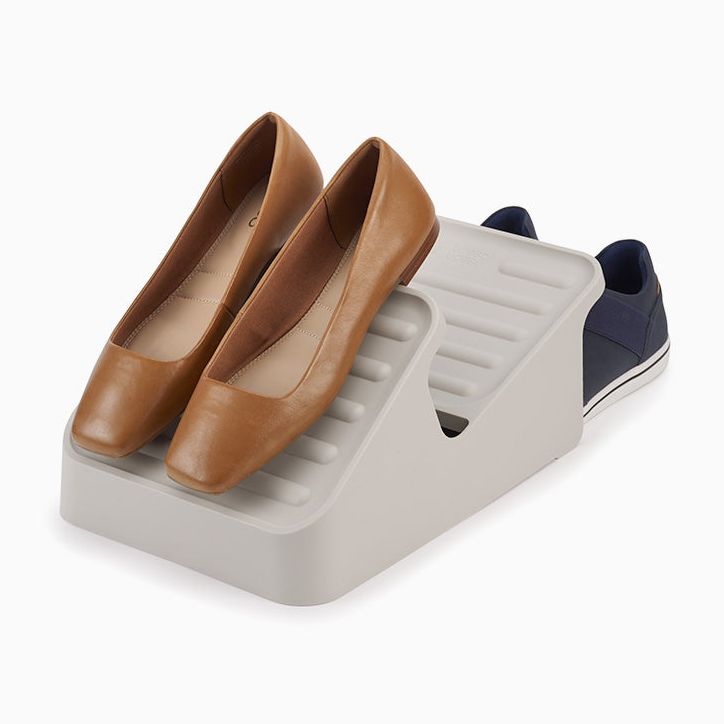 Shoe-In&amp;trade; Space-Saving Ecru Shoe Rack