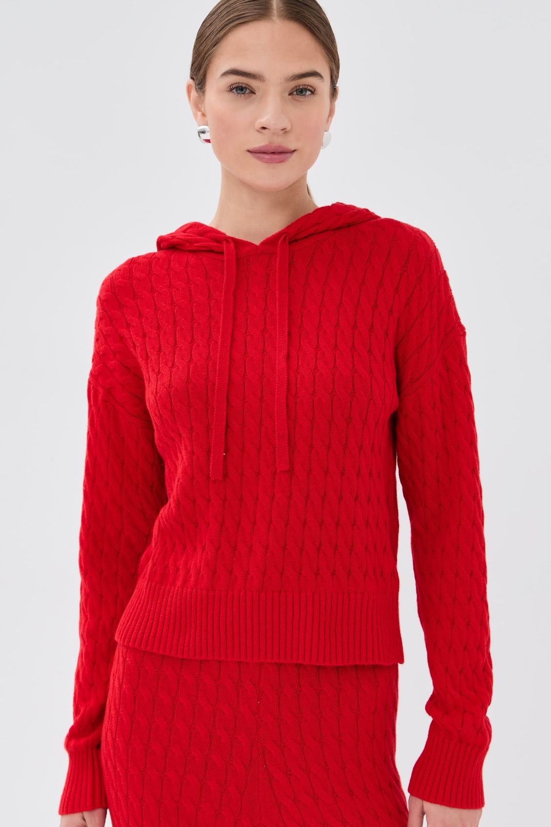 Le Bop Cable Knit Hoodie