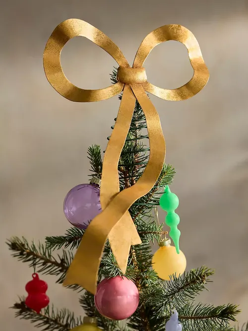 Terrain Golden Bow Tree Topper