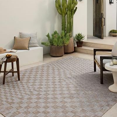 Loloi Amber Lewis Topanga Collection Top-03 Natural/dove 6'-7&amp;quot; X 9'-4&amp;quot; Indoor/outdoor Area Rug