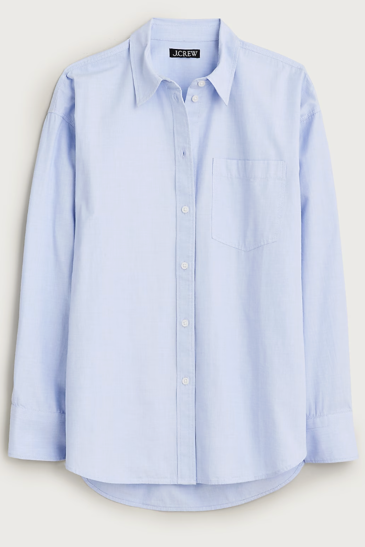jcrew, &amp;Eacute;tienne oversized button-up shirt in lightweight oxford