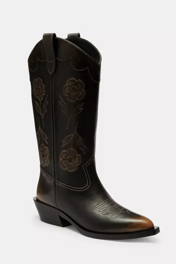 Aria Cowboy Boot in Loved Leather