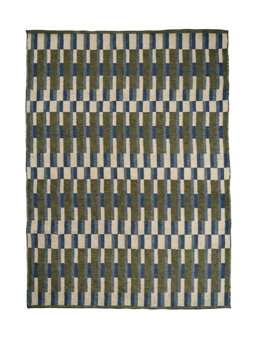 Heal's, Offset Rug Green - 140cm X 200cm