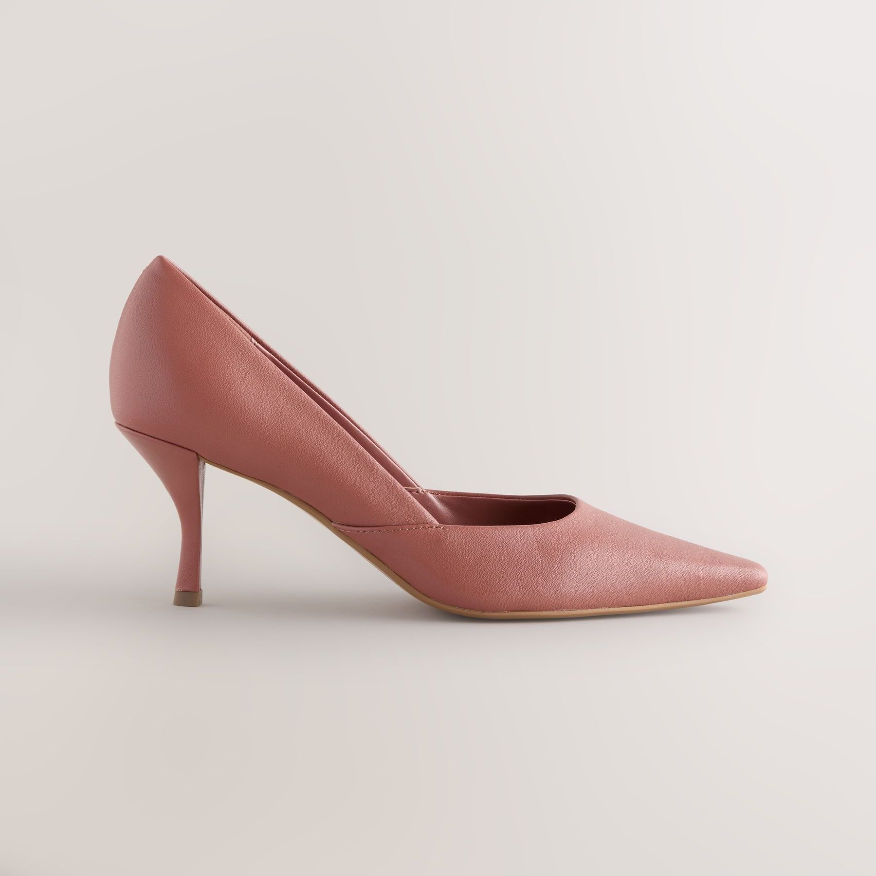 Rose Pink Forever Comfort&amp;reg; Leather Pointed Toe Heeled Court Shoes - Size 3 Eu 35.5