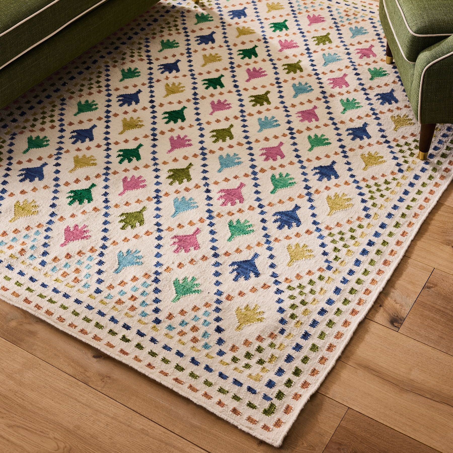 Nina Campbell Multi Paradis Flatweave Rug - Size 80x150 Cm