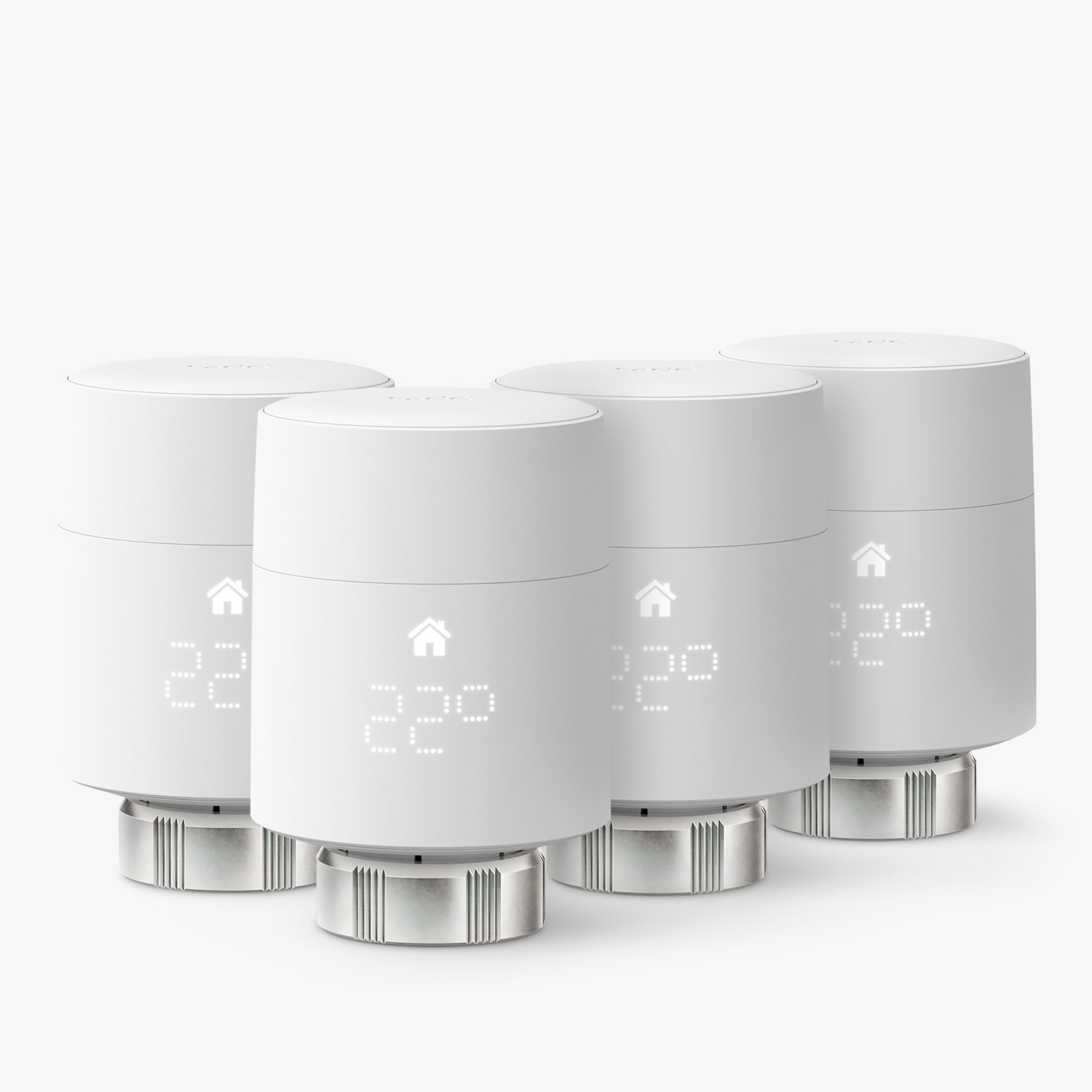 Tado Add-On Smart Radiator Thermostat, White, Pack of 4
