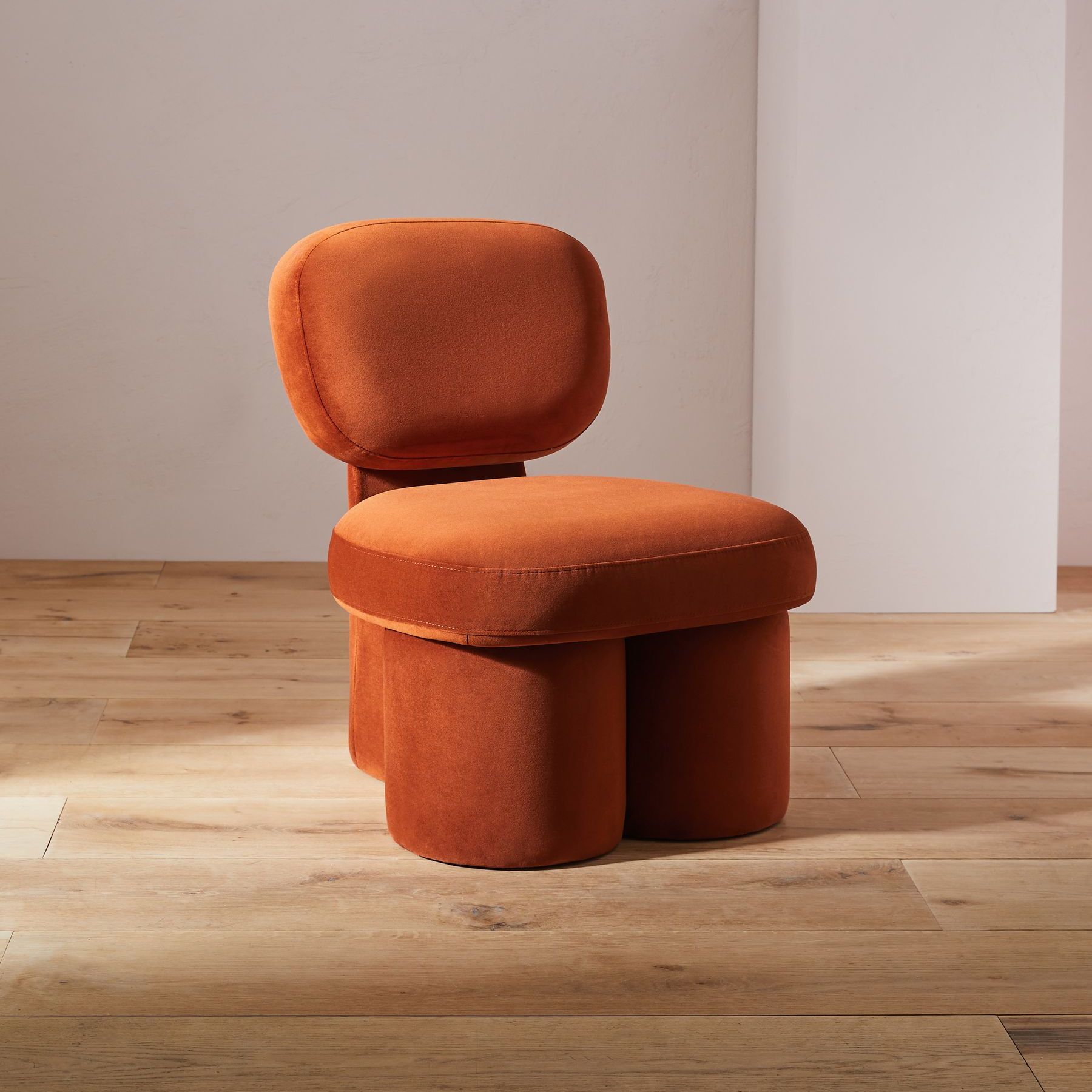 Thea Accent Chair in Cinnamon Velvet