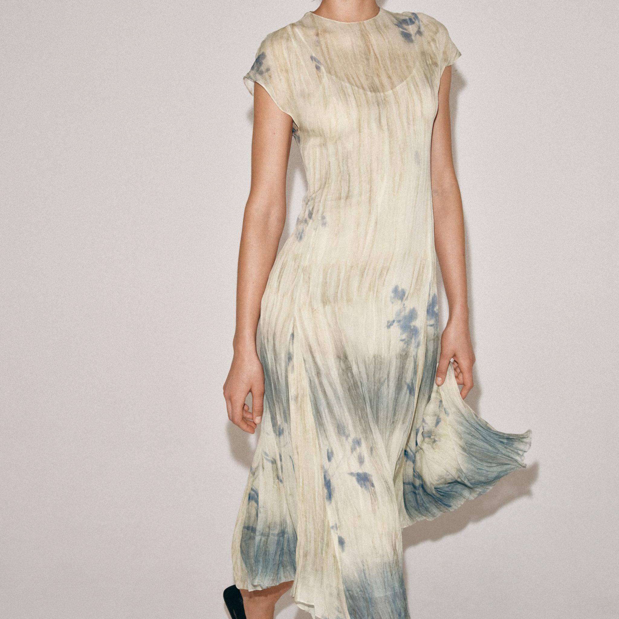 Zw Collection Printed Midi Dress