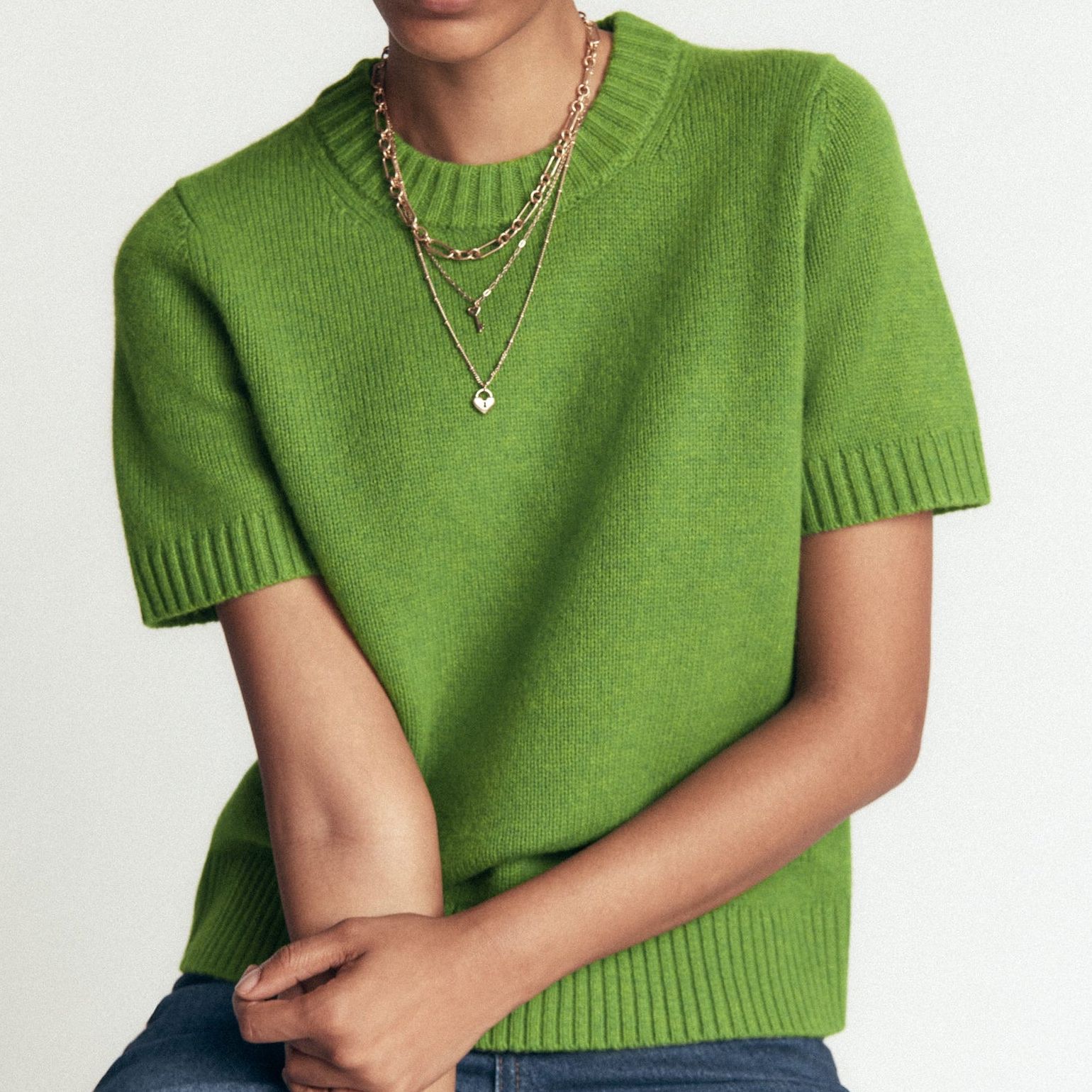 Marta Merino Wool T-Shirt-Juicy Apple