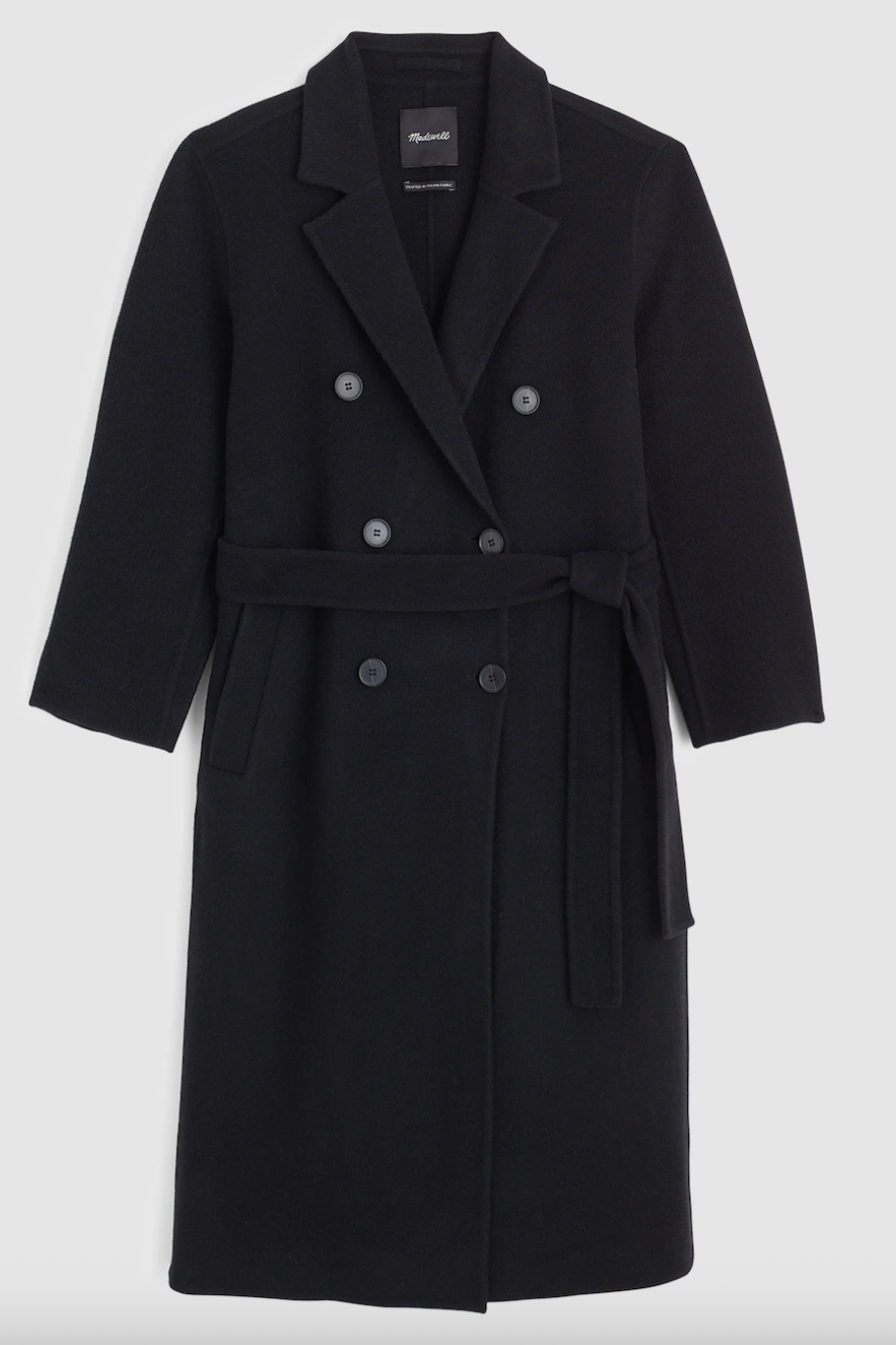 Madewell, Double-Faced Brushed Long Coat