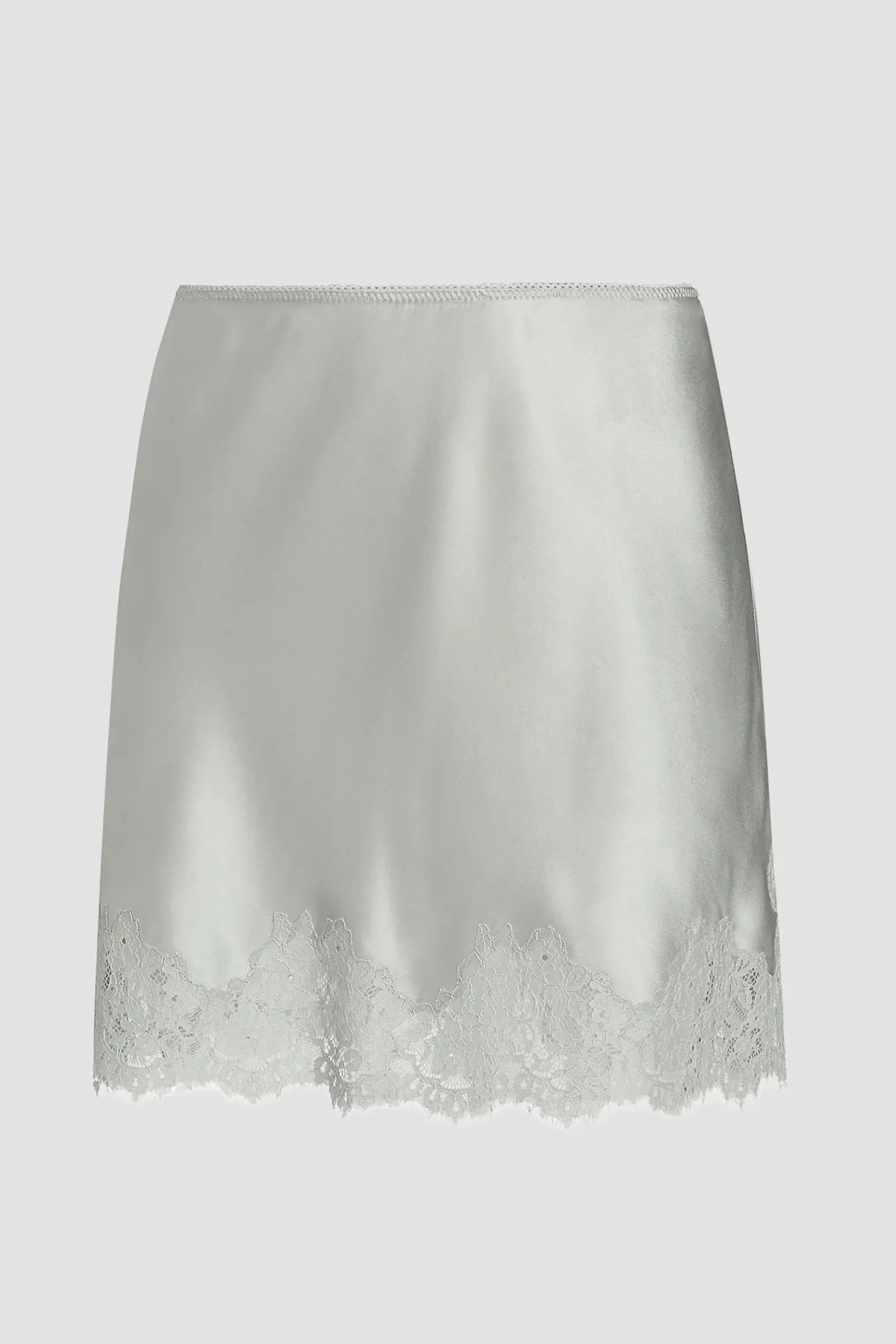 Giulietta Lace-Trim Silk Miniskirt
