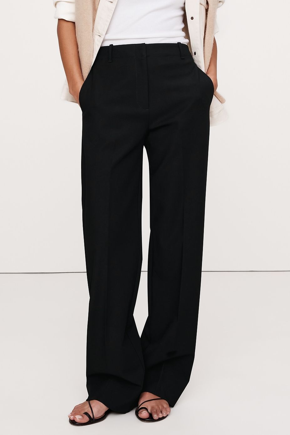 High-Rise Modern Straight City Stretch Pant