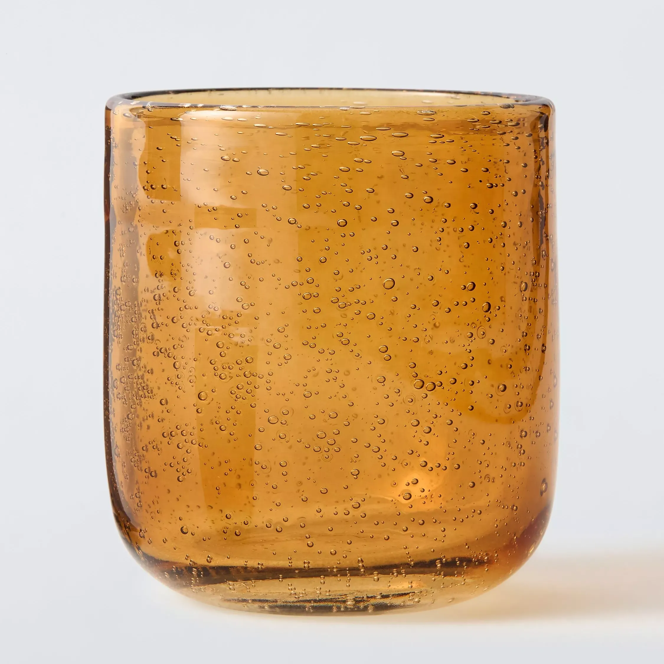 John Lewis Bubble Glass Tumbler, 340ml, Sienna