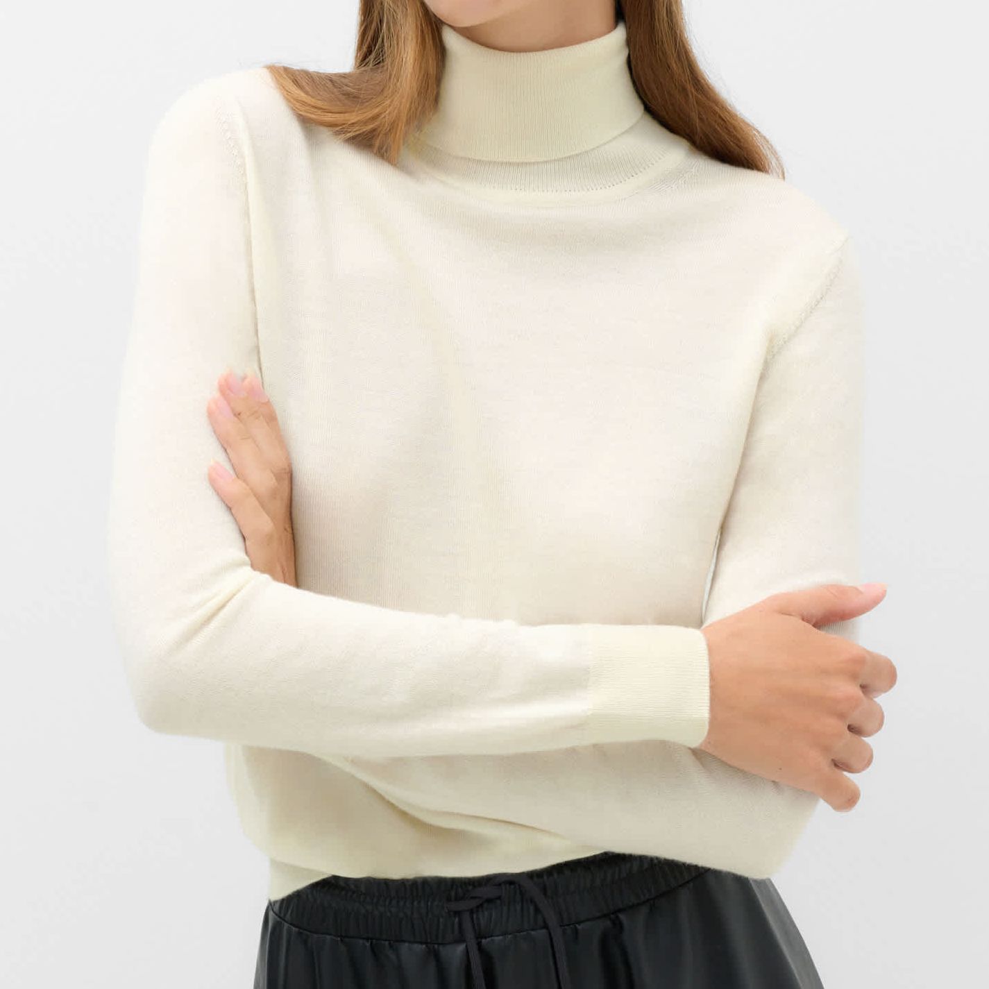 Pure Merino Wool Roll Neck Jumper