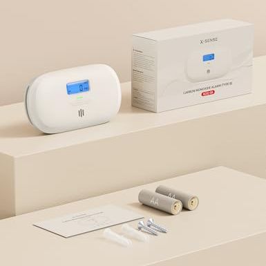 X-Sense Carbon Monoxide Detector With Replaceable Battery, Xc0c-Sr, 1-Pack