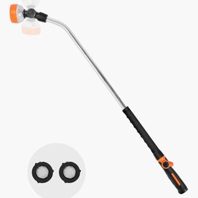Vevor Watering Wand, 36-Inch Extra Long Heavy Duty Garden Hose Wand With 8 Spray Patterns &amp;amp; 180&amp;deg; Swivel Head, Long Hose Nozzle Sprayer With On/off Thumb Control, Ideal for Hanging Baskets