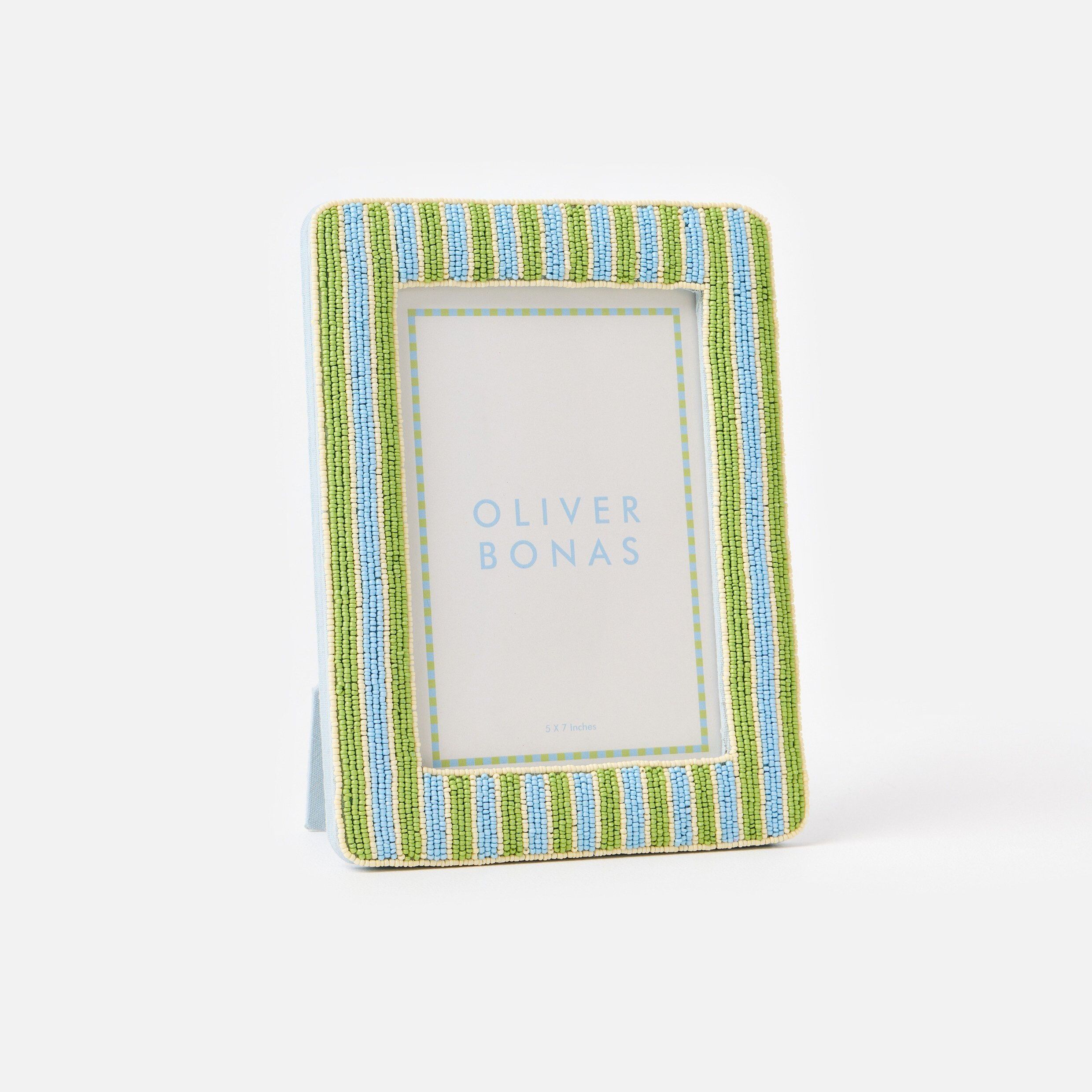 Damia Green &amp;amp; Blue Beaded Photo Frame 4x6" | Oliver Bonas