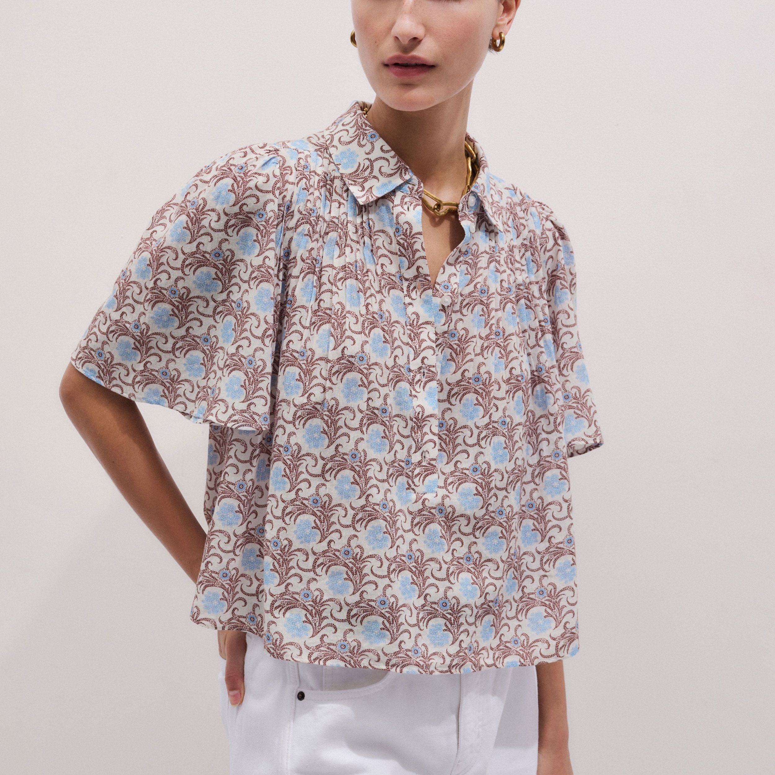 Pintuck Swing Blouse