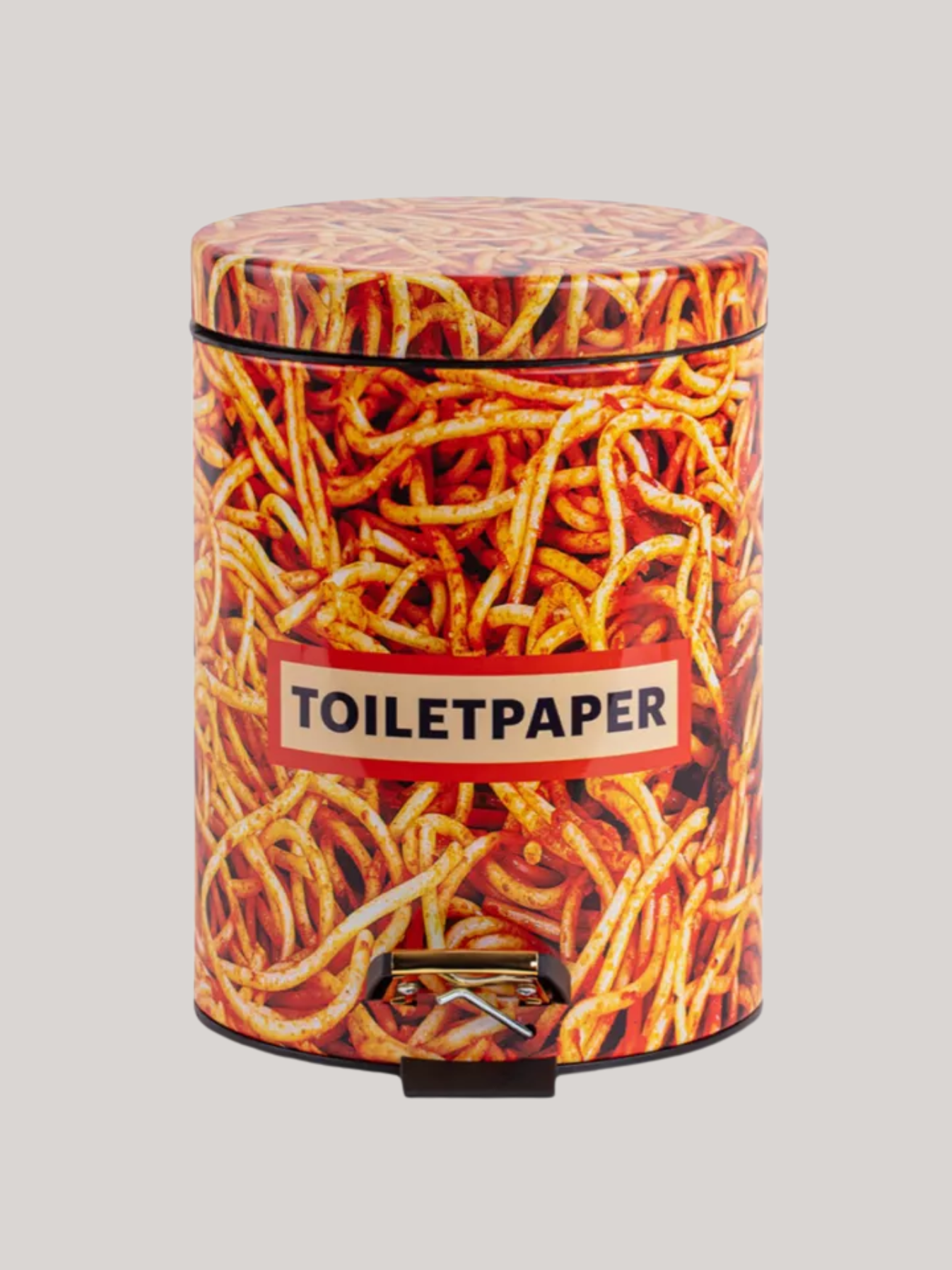Toiletpaper Spaghetti Graphic-Print Metal Bin 5l