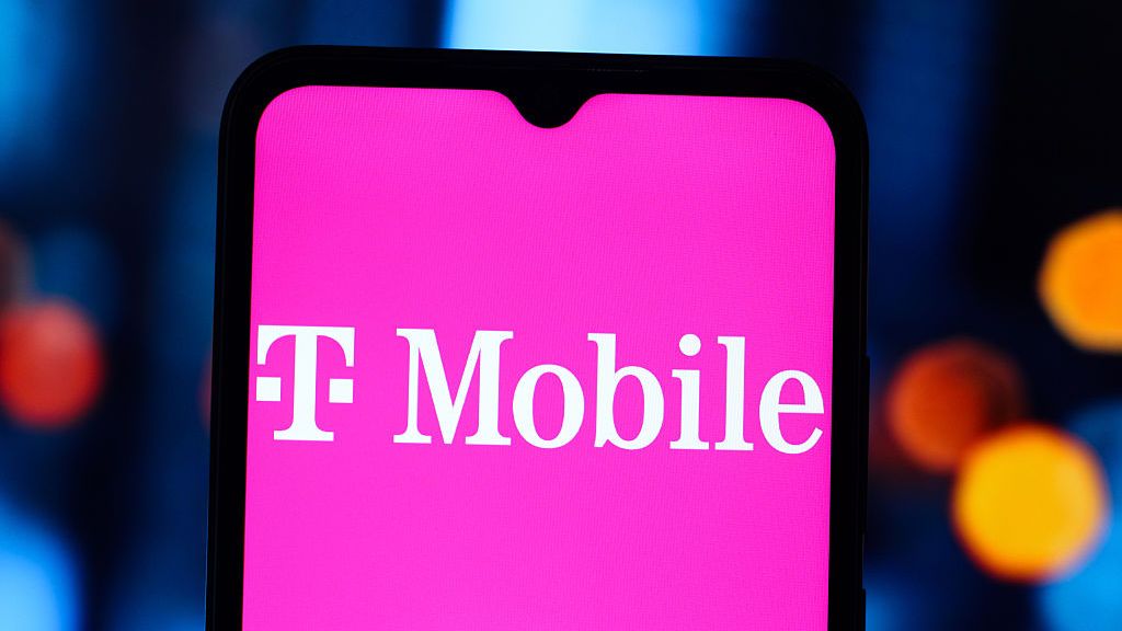 T-Mobile logo on a smart phone screen