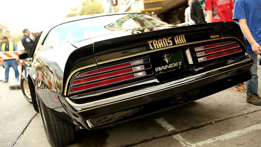 1977 Pontiac Trans-Am from the TV show "Smokey and The Bandit" is displayed during the screening of "The Bandit" during the 2016 SXSW Music, Film + Interactive Festival.