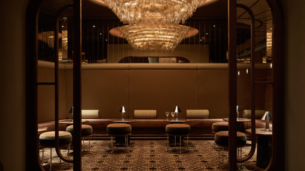 an image of the interiors at The Gambit Bar at The Newman in London
