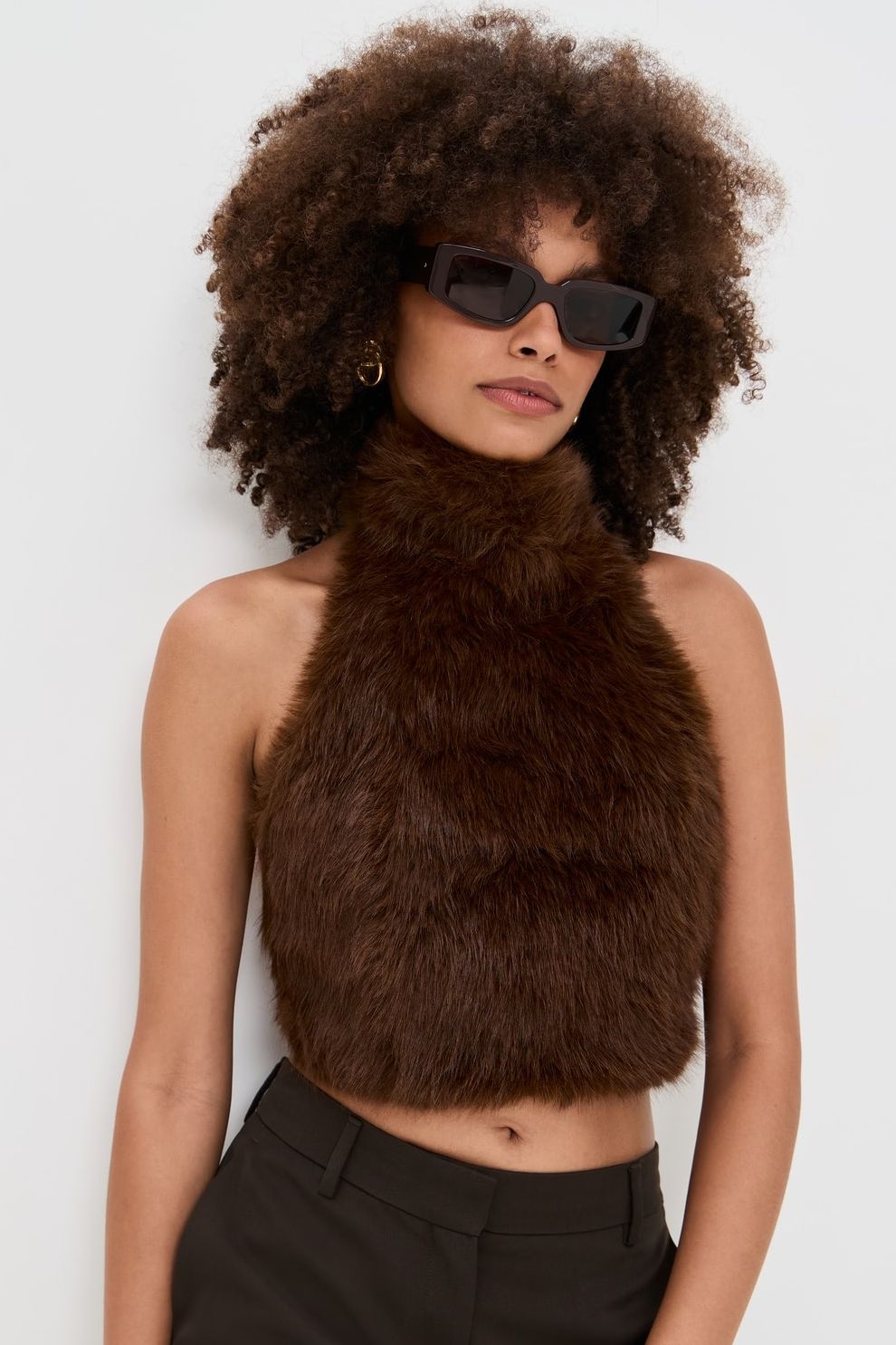 Bardot Julietta Faux Fur Top