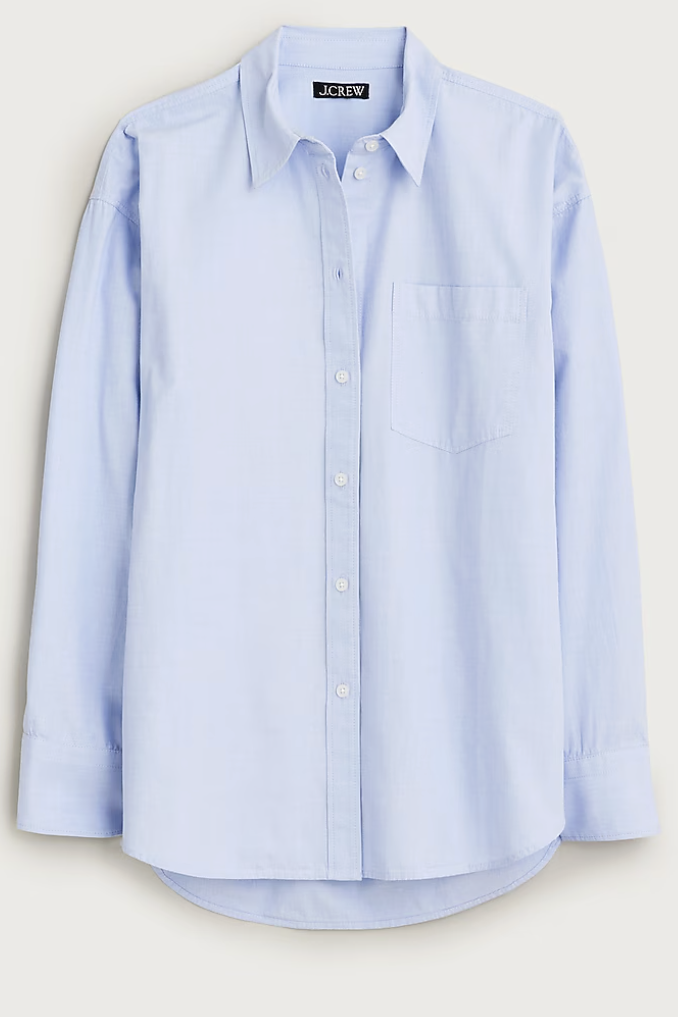 J.Crew, &amp;Eacute;tienne Oversized Shirt in Lightweight Oxford