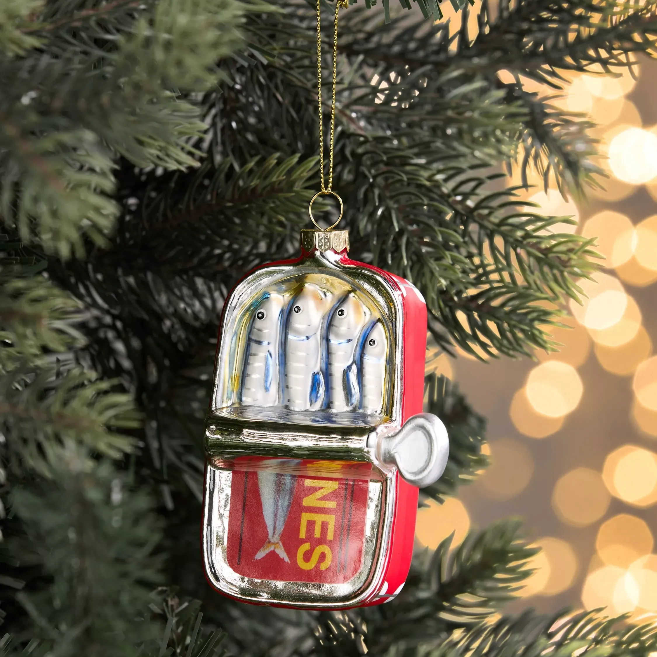 John Lewis Heirloom Splendour Sardine Tin Bauble