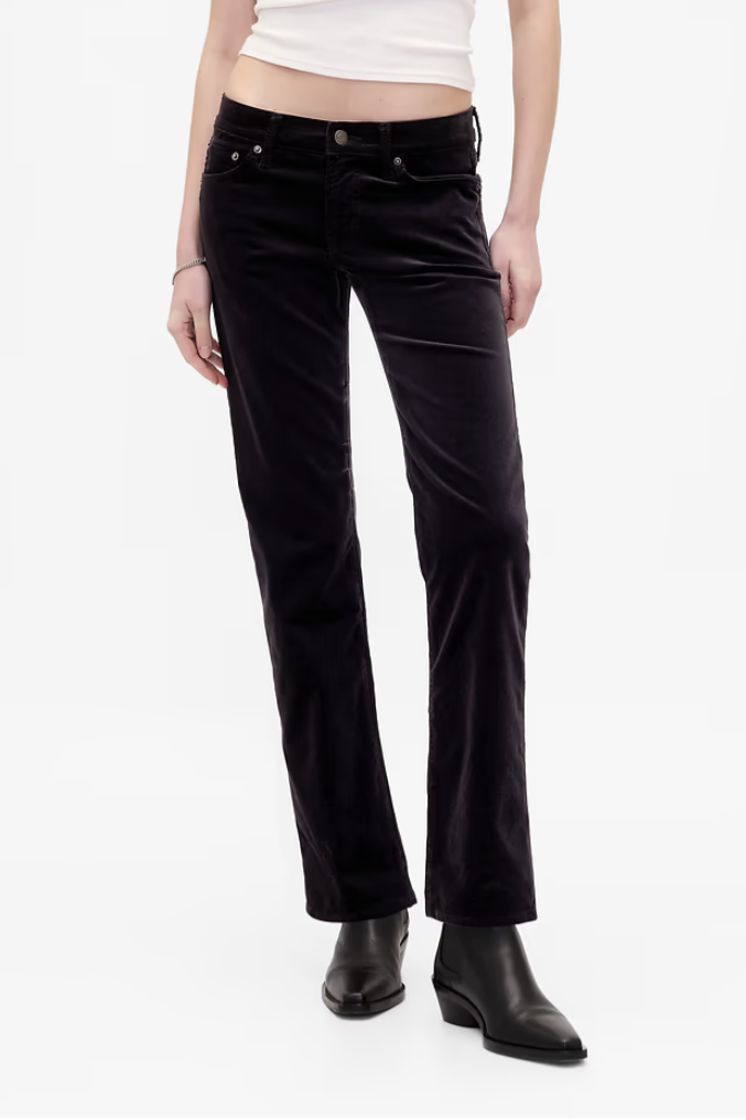 Gap, Low Rise Velvet '90s Slim Straight Pants