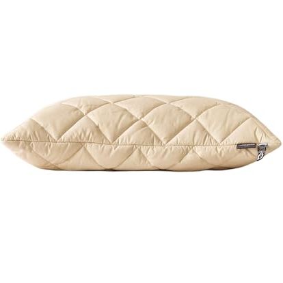 Woolroom Deluxe Wool Customisable Pillow Uk Standard Size - Allergy Uk Exclusive, Machine Washable Certified Organic Cotton Cover, 100% Traceable Temperature Regulating British Wool - 48x78cm (1 Unit)