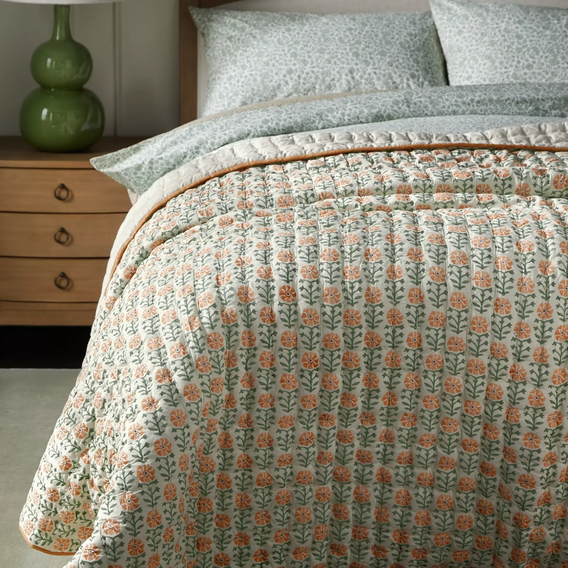 John Lewis Aria Reversible Quilt, Blue