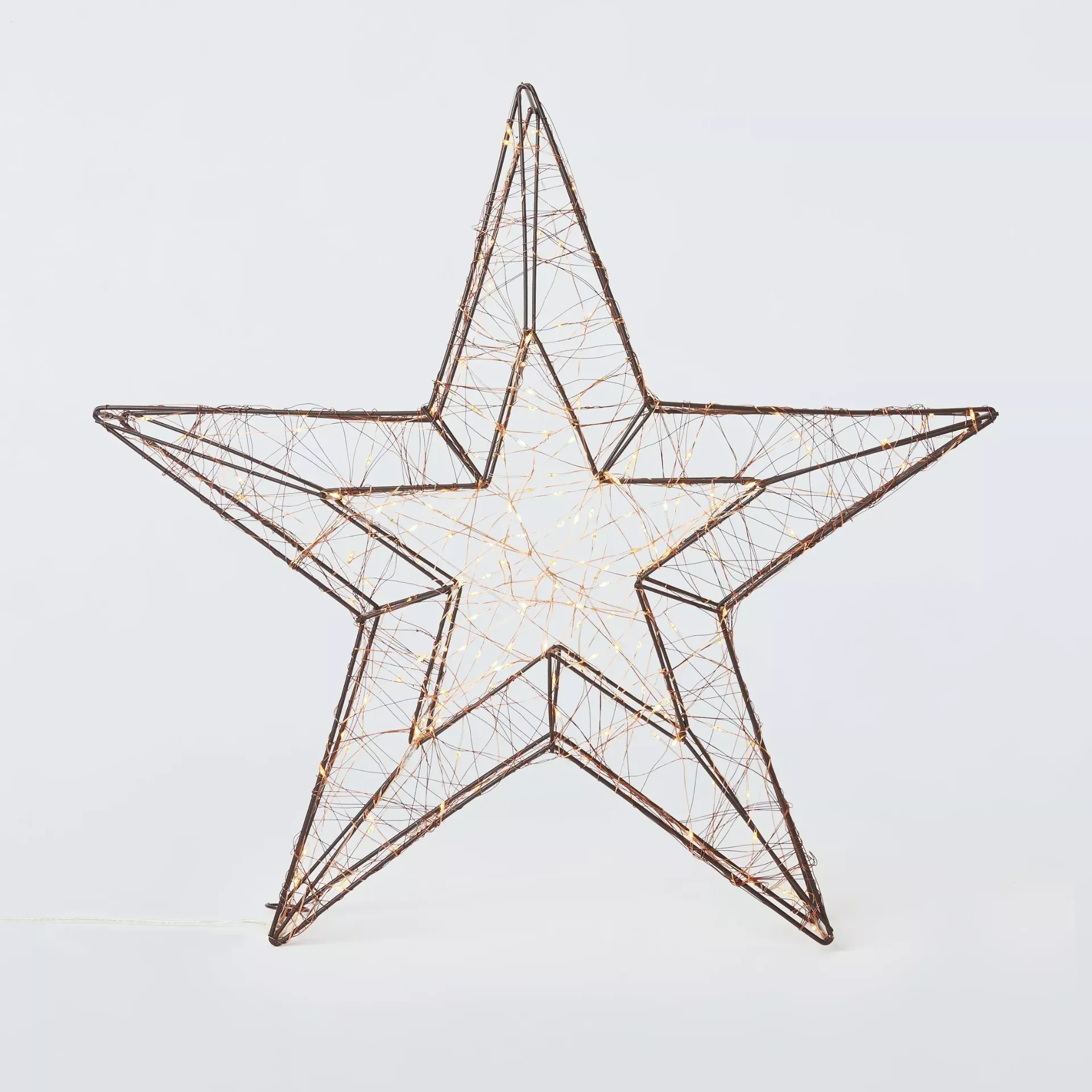 John Lewis Led Star Light, Warm White/copper
