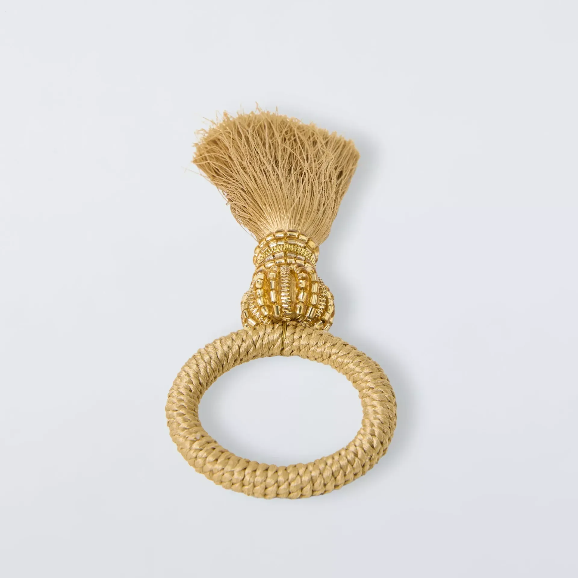 John Lewis Tassel Napkin Ring, Set of 4, Gold