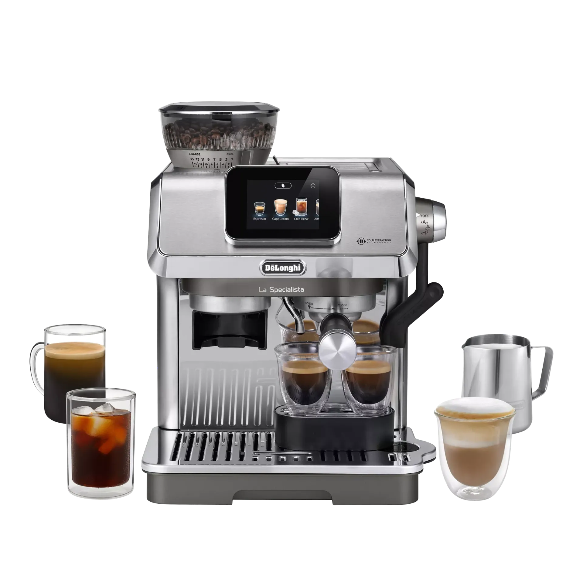 De'longhi La Specialista Ec9455.m Touch Bean to Cup Coffee Machine, Silver