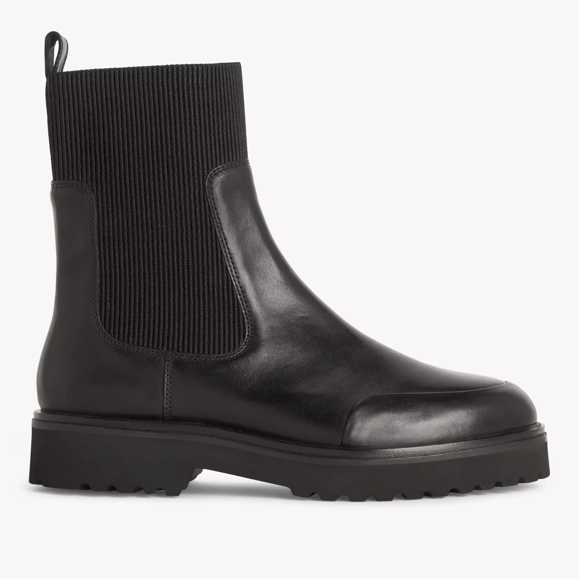 John Lewis Purcie Leather Chelsea Boots, Black