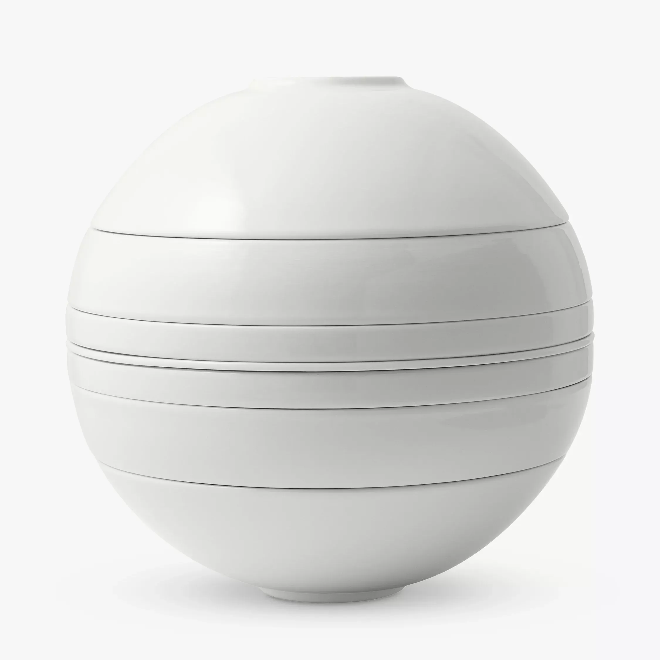 Villeroy &amp;amp; Boch Iconic La Boule Stacking Porcelain Dinnerware Set, 7 Piece, White