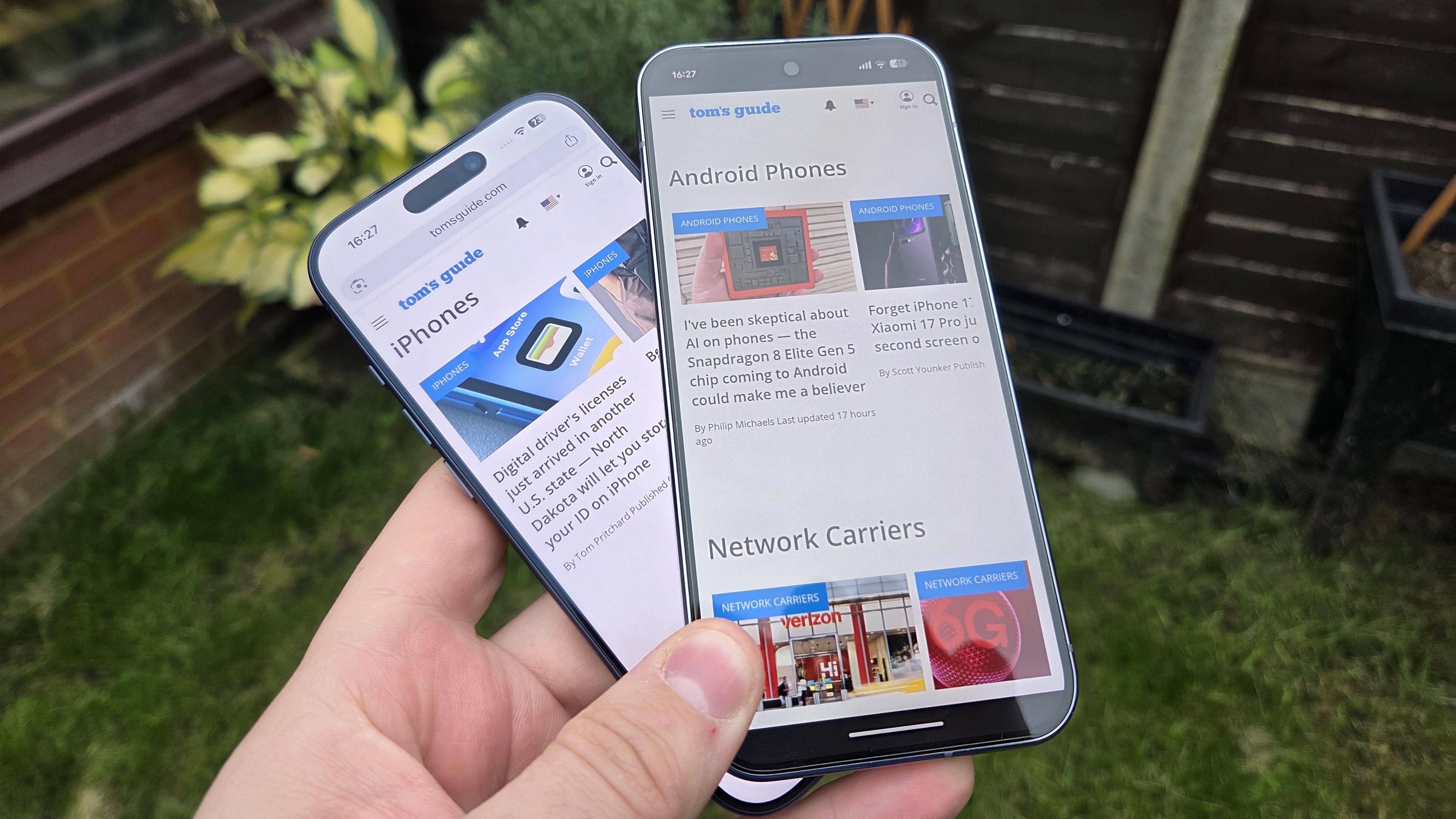 iPhone 17 pro vs Google Pixel 10 pro side by side shots