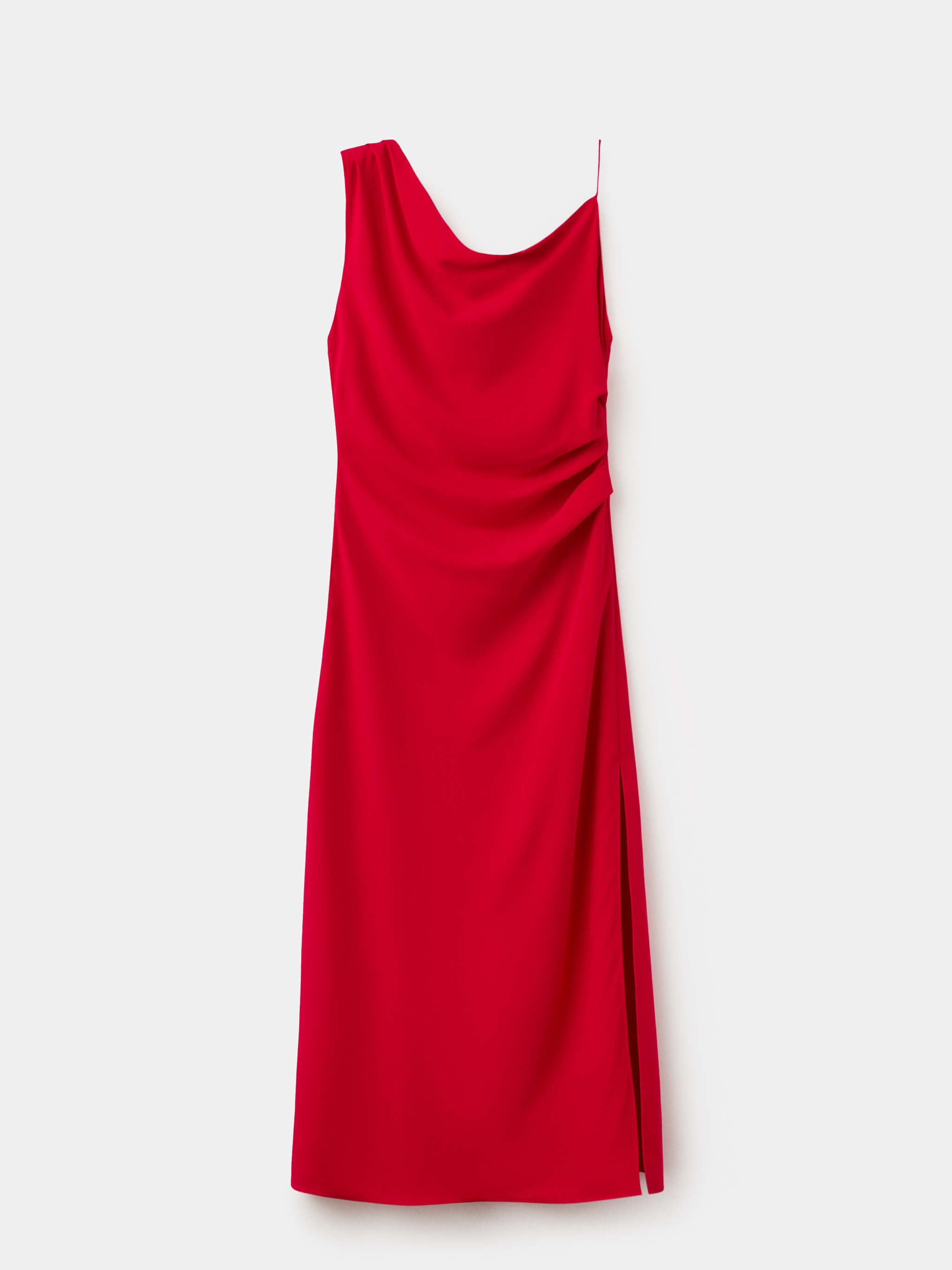 Mango, Side Ruched Asymmetric Dress