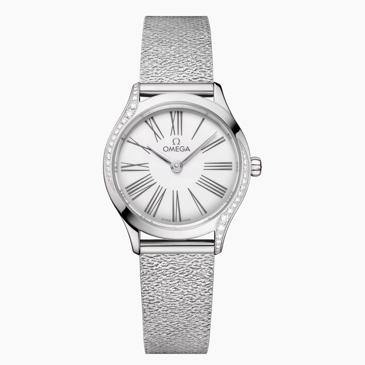 Omega, Mini Tr&amp;eacute;sor De Ville Steel Diamonds Watch 428.15.26.60.04.001