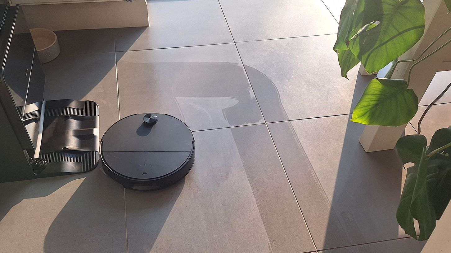 Roborock Saros 10 robot vacuum in mopping mode