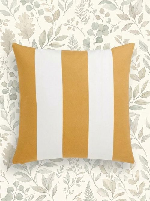 John Lewis Bold Stripe Indoor/outdoor Cushion, Buttercup