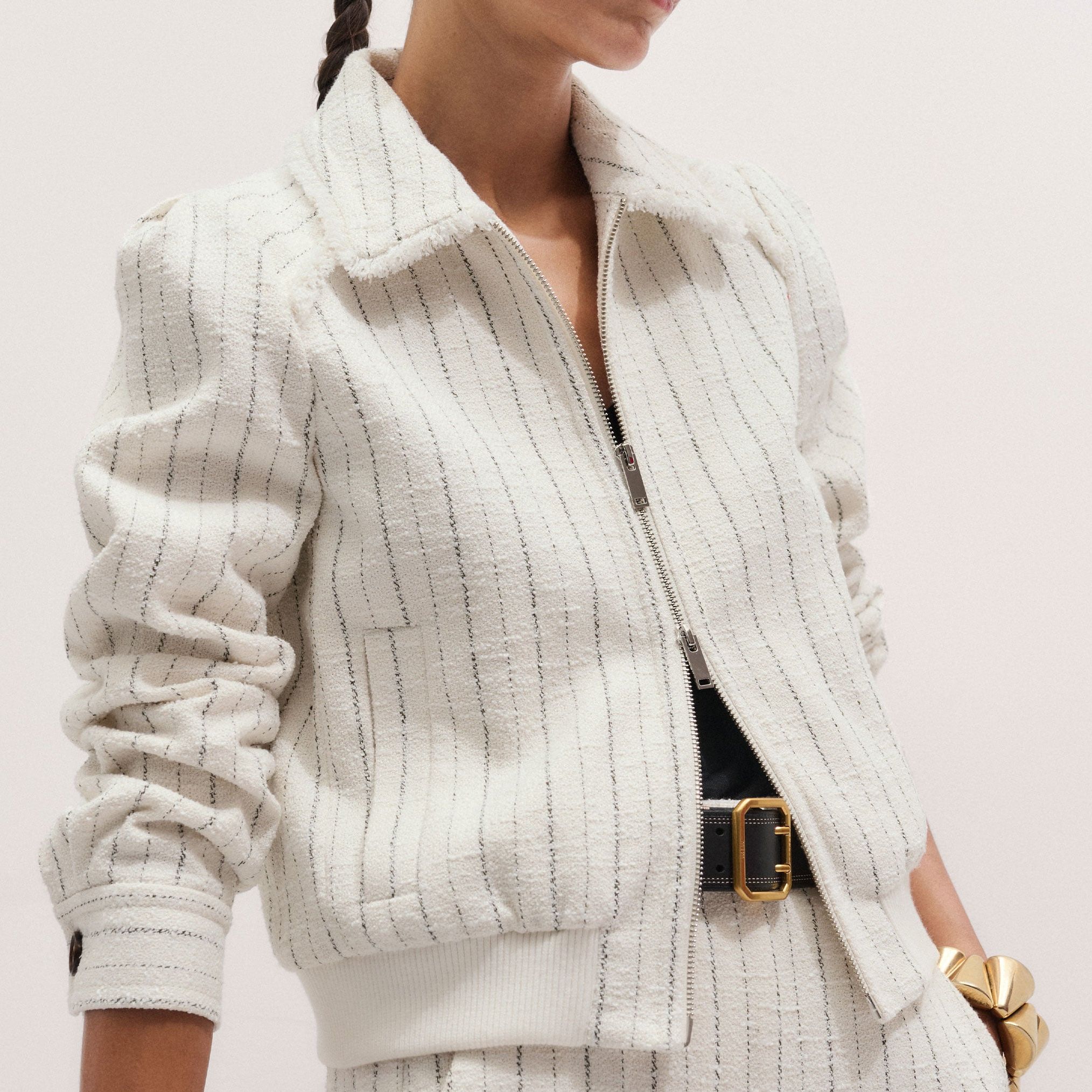 Stripe Bomber Jacket