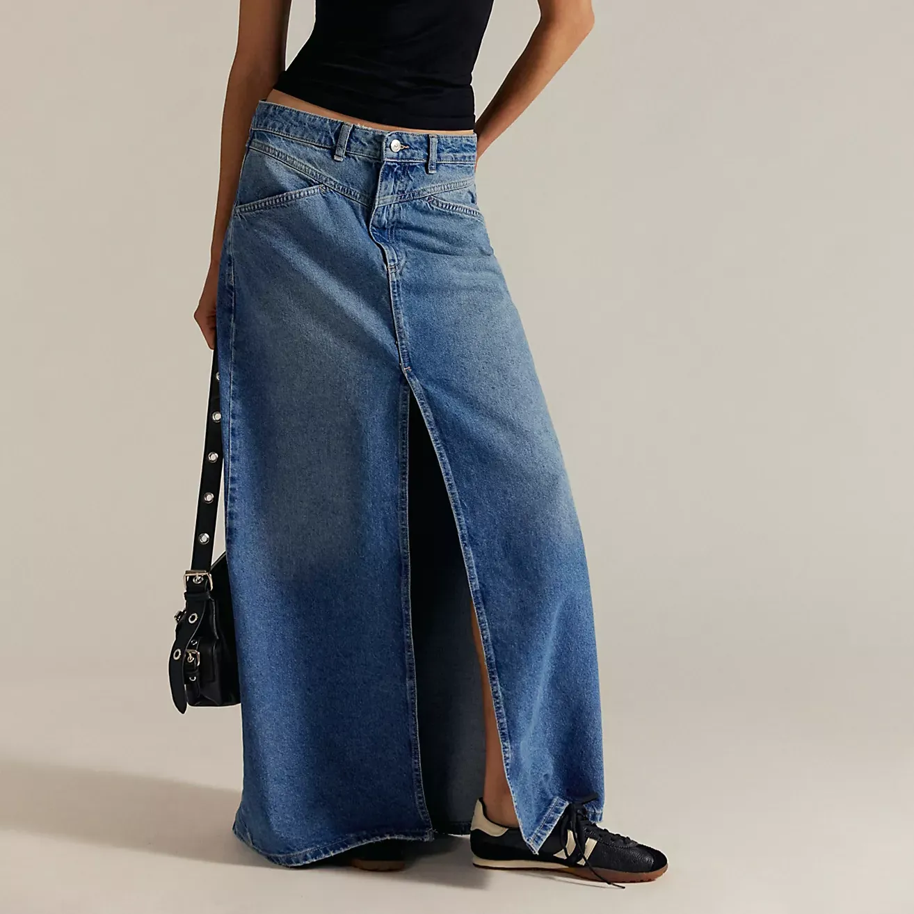 We the Free Come as You Are Denim Maxi Skirt