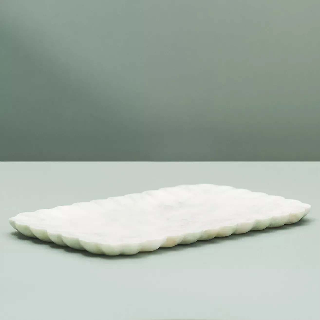 Marble Scalloped Tray