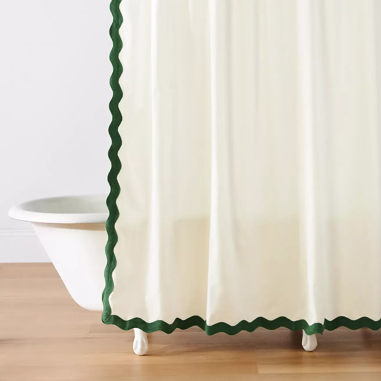 Maeve Scalloped Cotton Shower Curtain