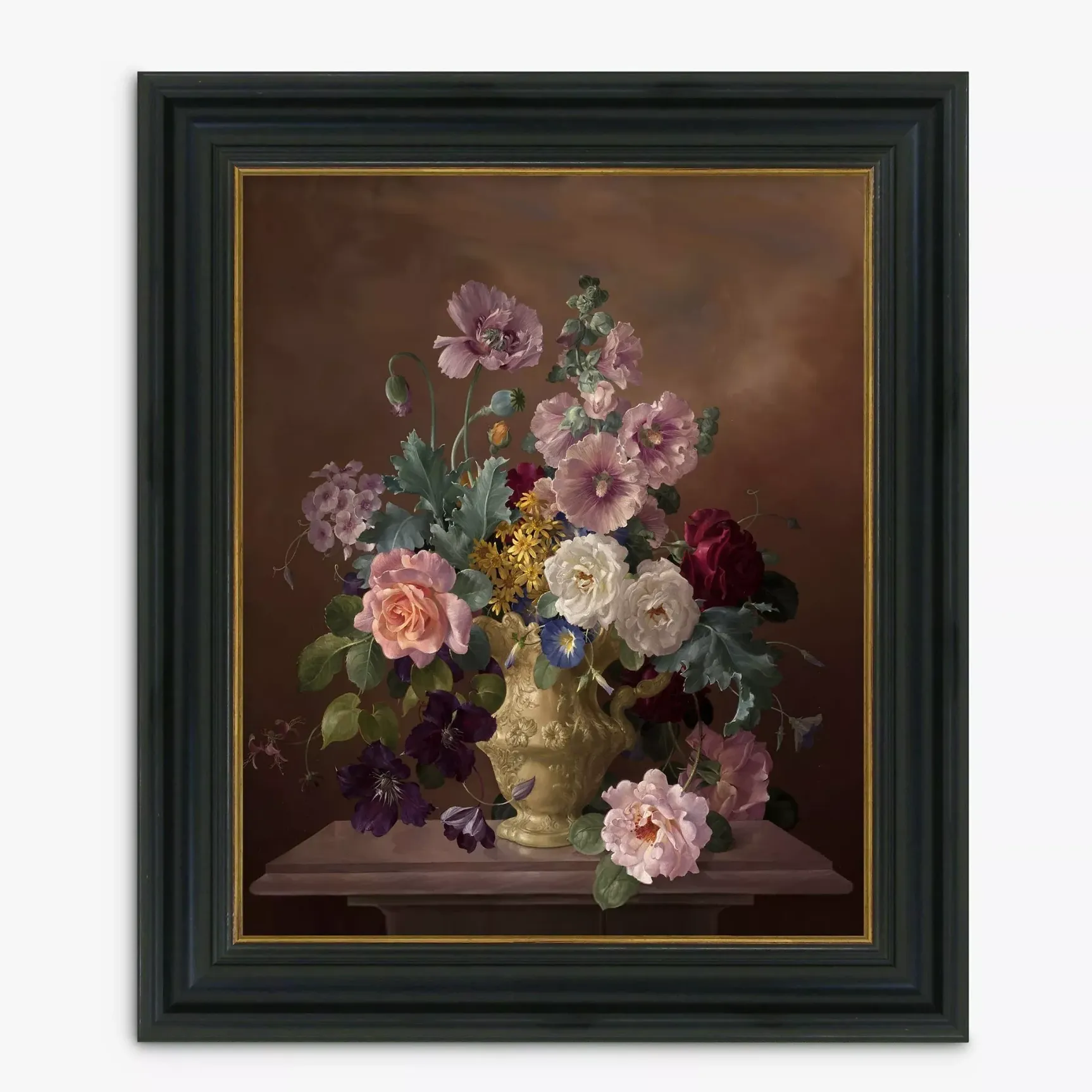 Brookpace Lascelles 'still Life of Flowers in Vase' Framed Canvas, 61 X 51cm, Multi