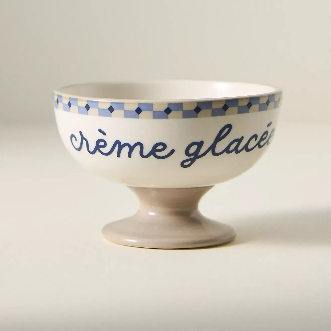 Caf&amp;eacute; Violette Handpainted Stoneware Ice Cream Bowl