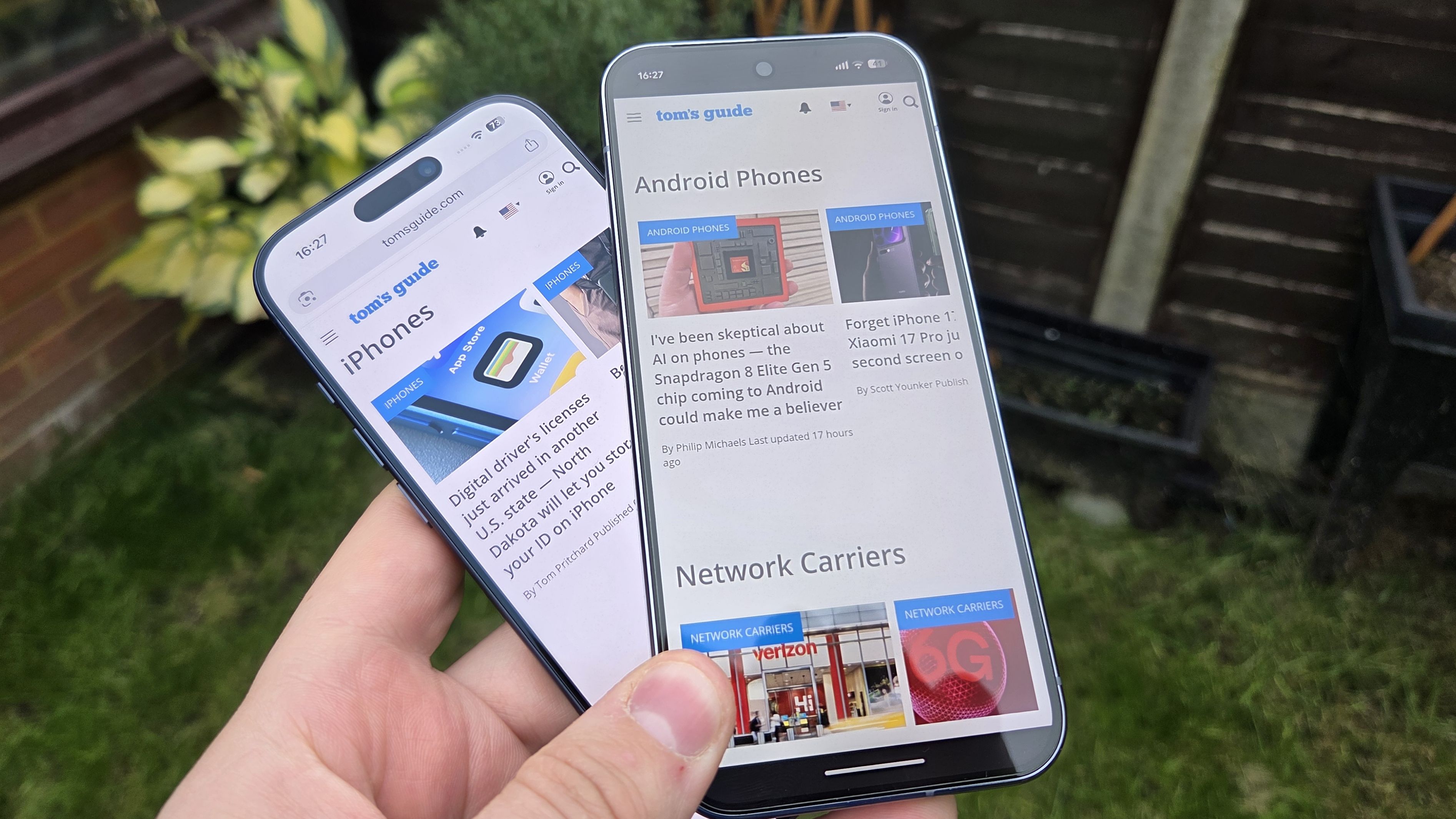iPhone 17 pro vs Google Pixel 10 pro side by side shots