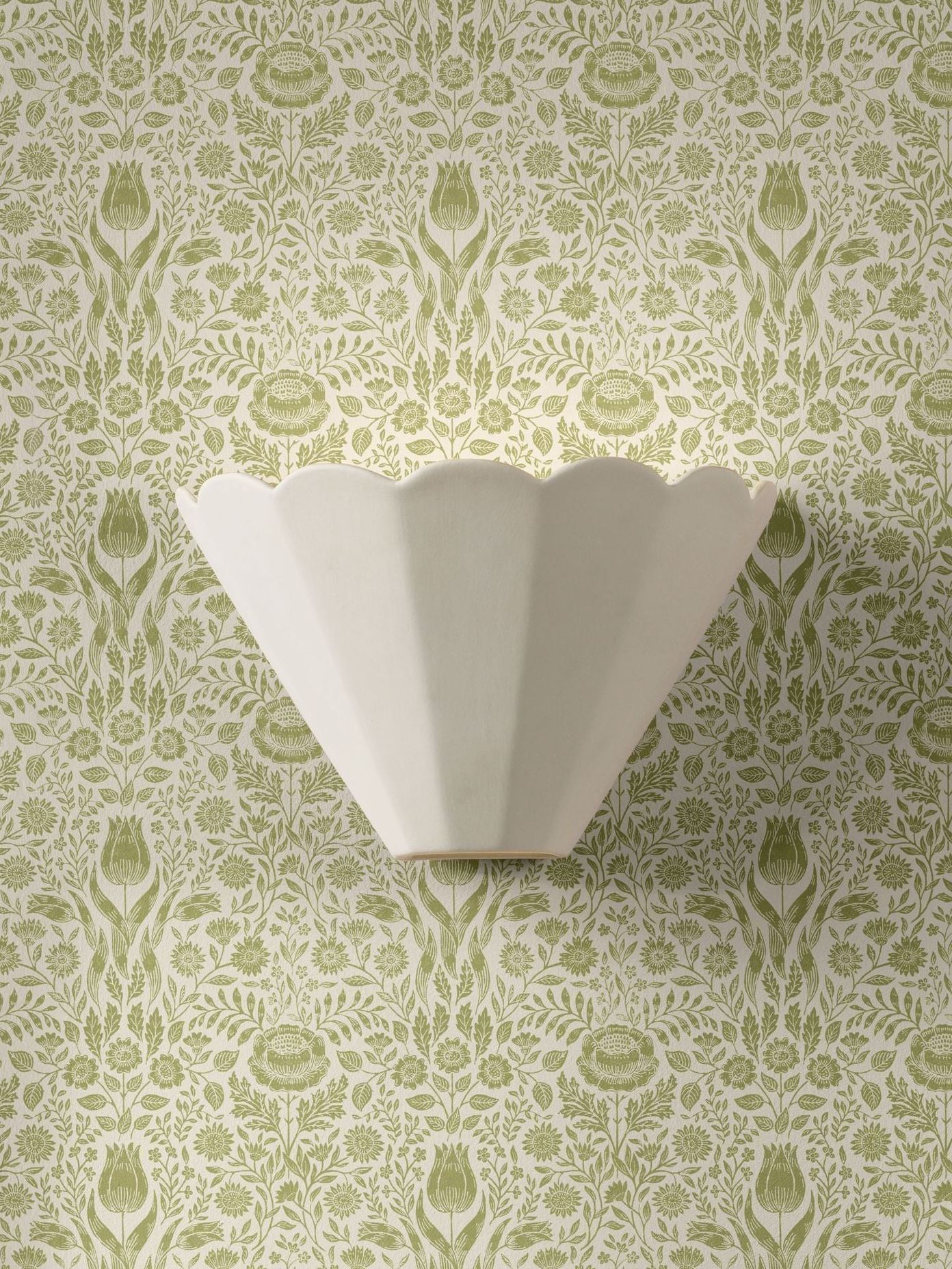 Laura Ashley White Scallop Wall Light